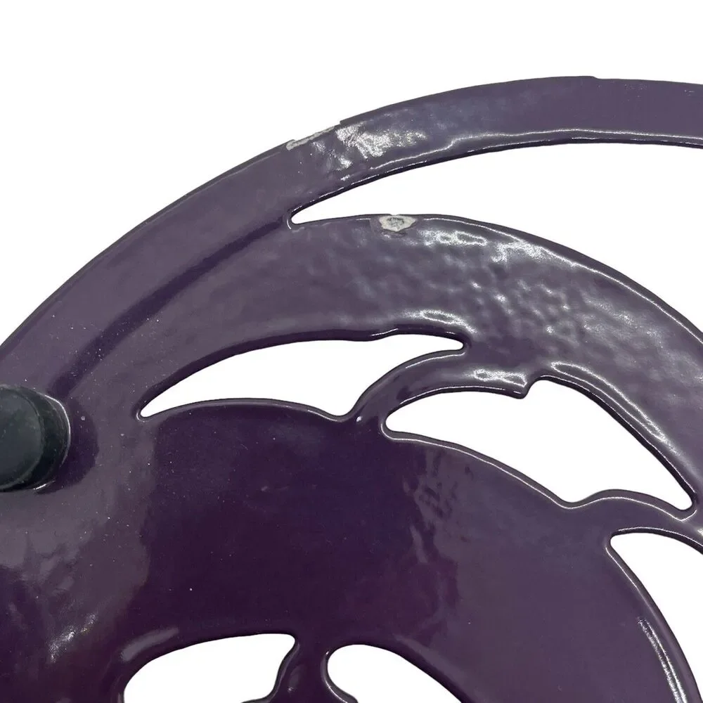 Rooster Trivet Purple Enamel Cast Iron Retro Country Kitchen Farmhouse Style